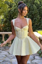 Daisy Mini Dress - Lemon