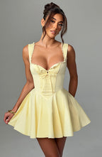 Daisy Mini Dress - Lemon