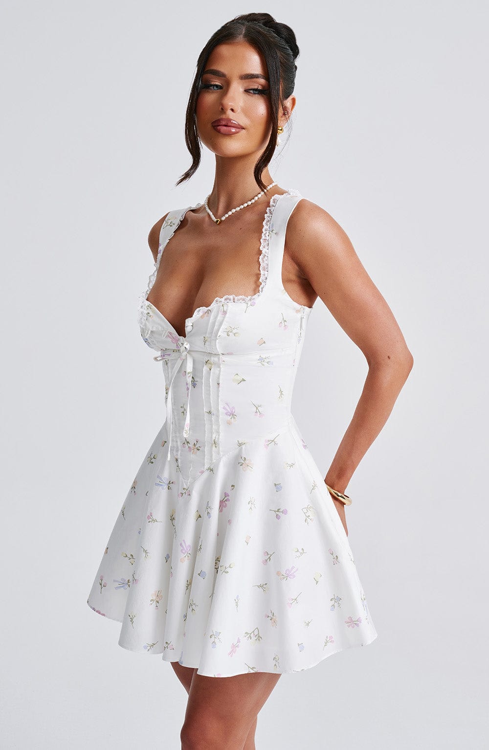 Daisy Mini Dress - Multi Floral Print