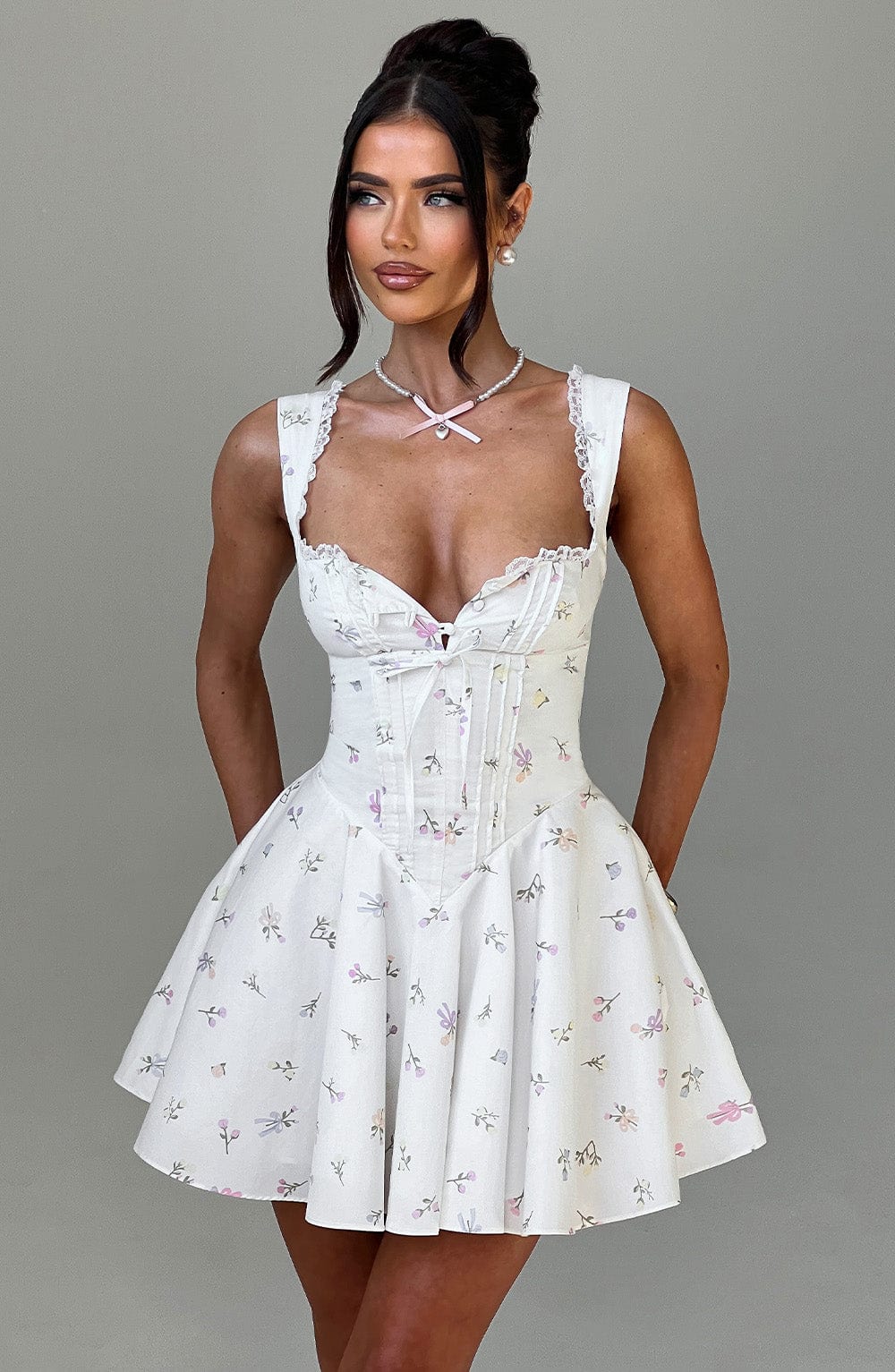 Daisy Mini Dress - Multi Floral Print