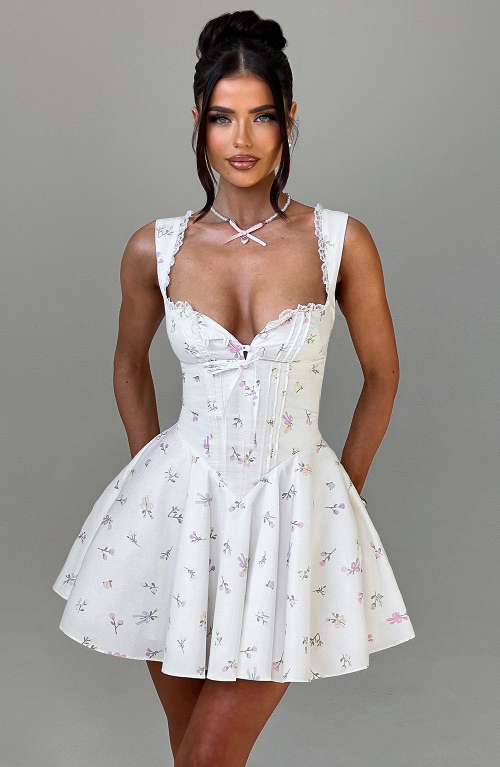 Daisy Mini Dress - Multi Floral Print
