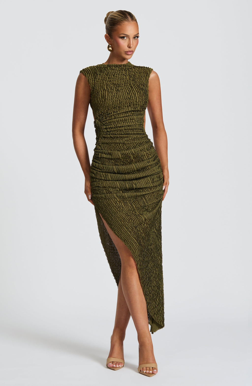 Emma Midi Dress - Khaki
