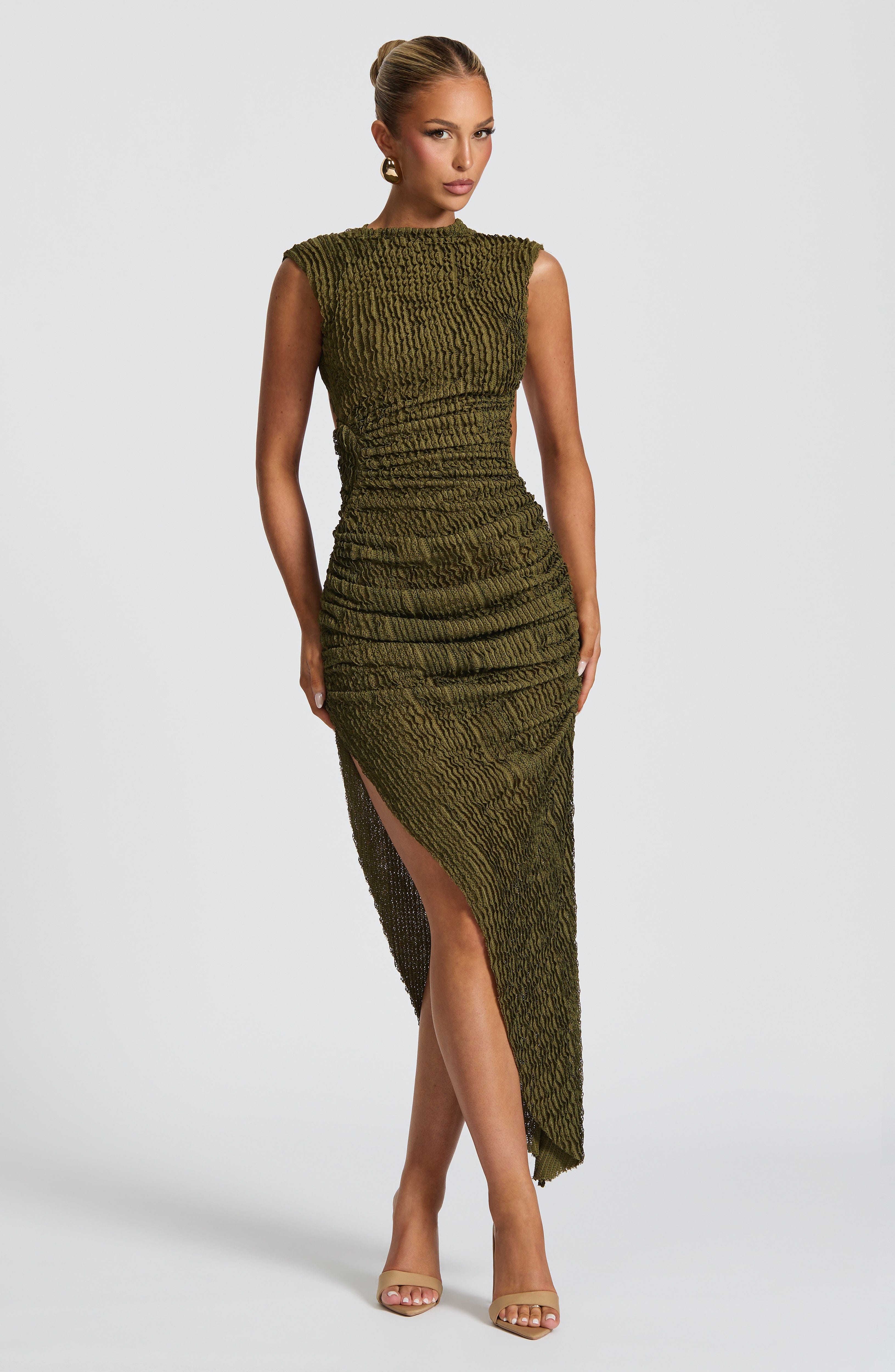 Emma Midi Dress - Khaki
