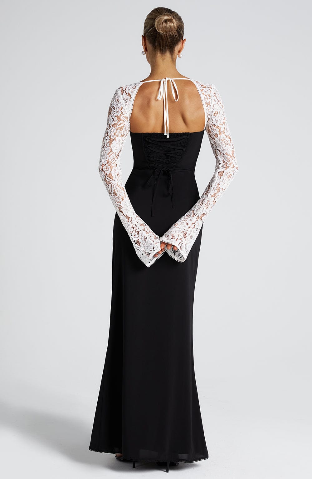 Jasmine Maxi Dress - Black/White