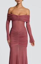 Gabriela Maxi Dress - Rose Brown