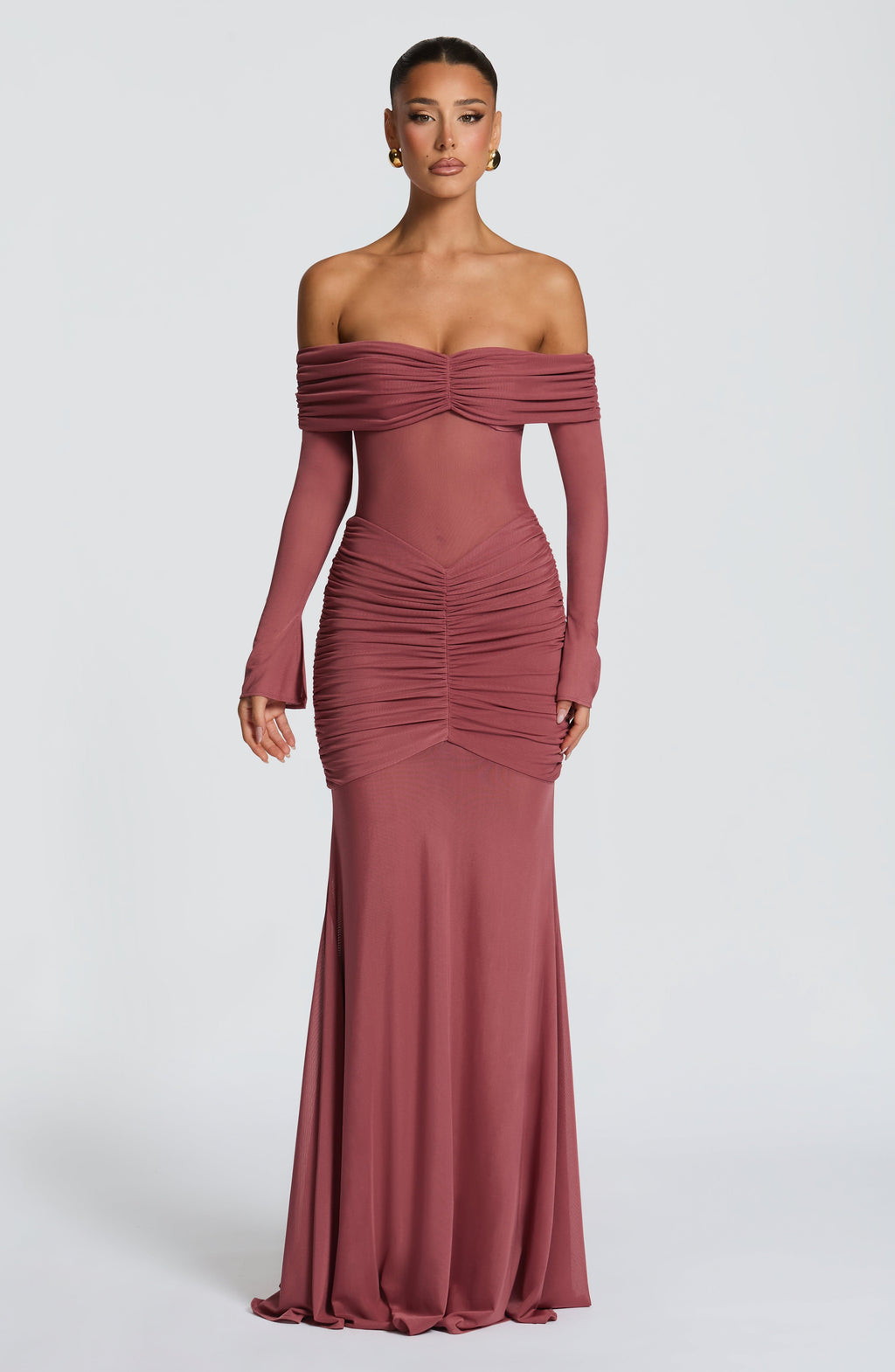 Gabriela Maxi Dress - Rose Brown