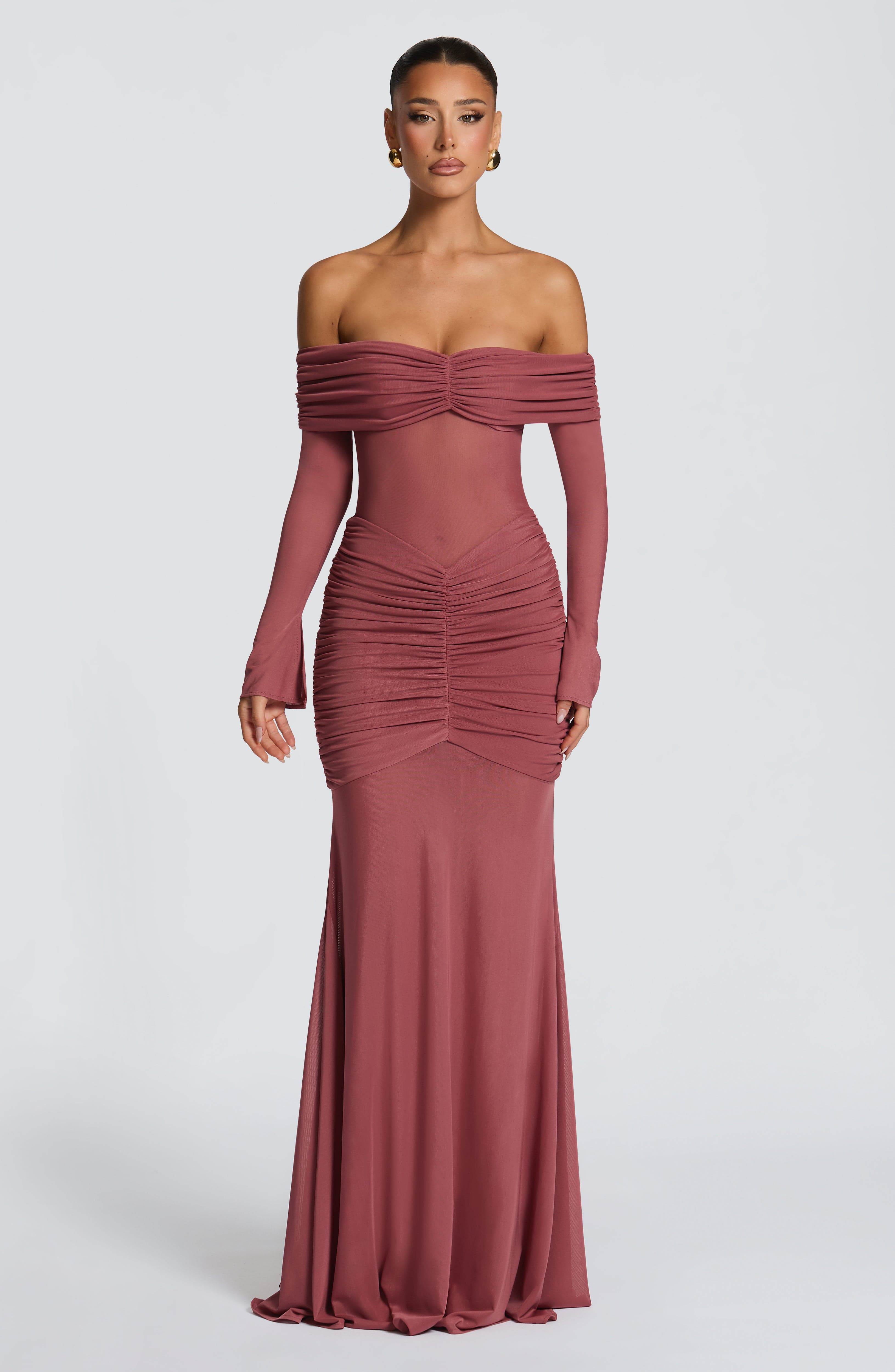 Gabriela Maxi Dress - Rose Brown