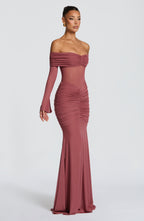 Gabriela Maxi Dress - Rose Brown