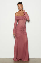 Gabriela Maxi Dress - Rose Brown