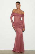 Gabriela Maxi Dress - Rose Brown