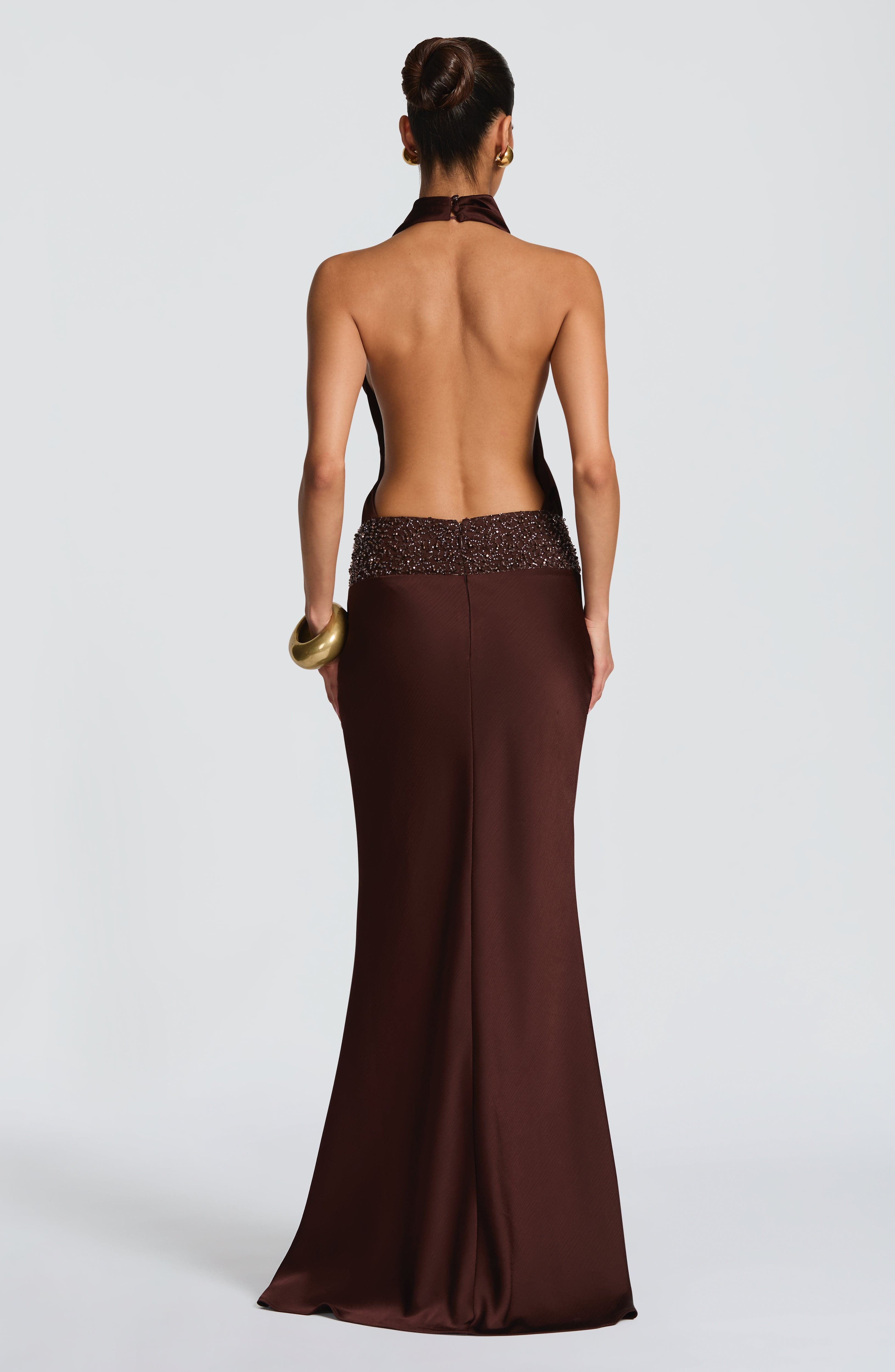 Gracie Maxi Dress - Plum Brown