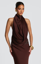 Gracie Maxi Dress - Plum Brown