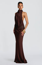 Gracie Maxi Dress - Plum Brown