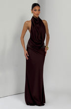 Gracie Maxi Dress - Plum Brown