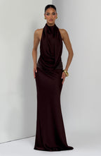 Gracie Maxi Dress - Plum Brown