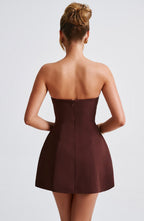 Rosie Mini Dress - Brown