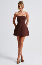 Rosie Mini Dress - Brown