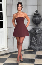 Rosie Mini Dress - Brown