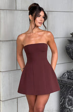 Rosie Mini Dress - Brown