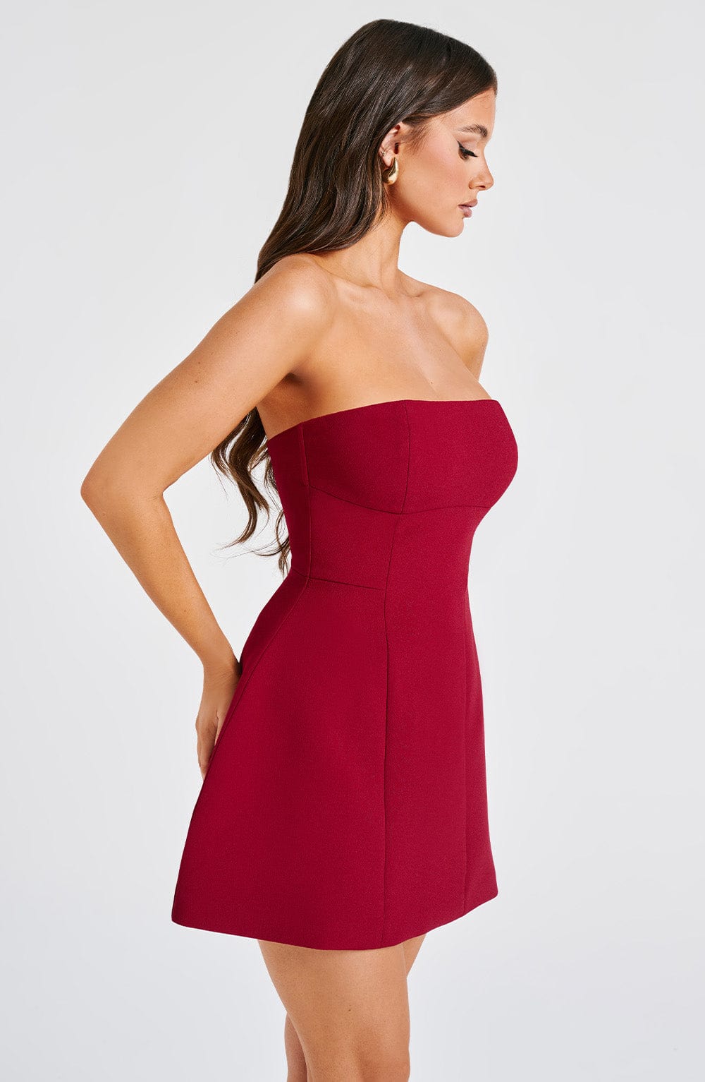 Rosie Mini Dress - Wine