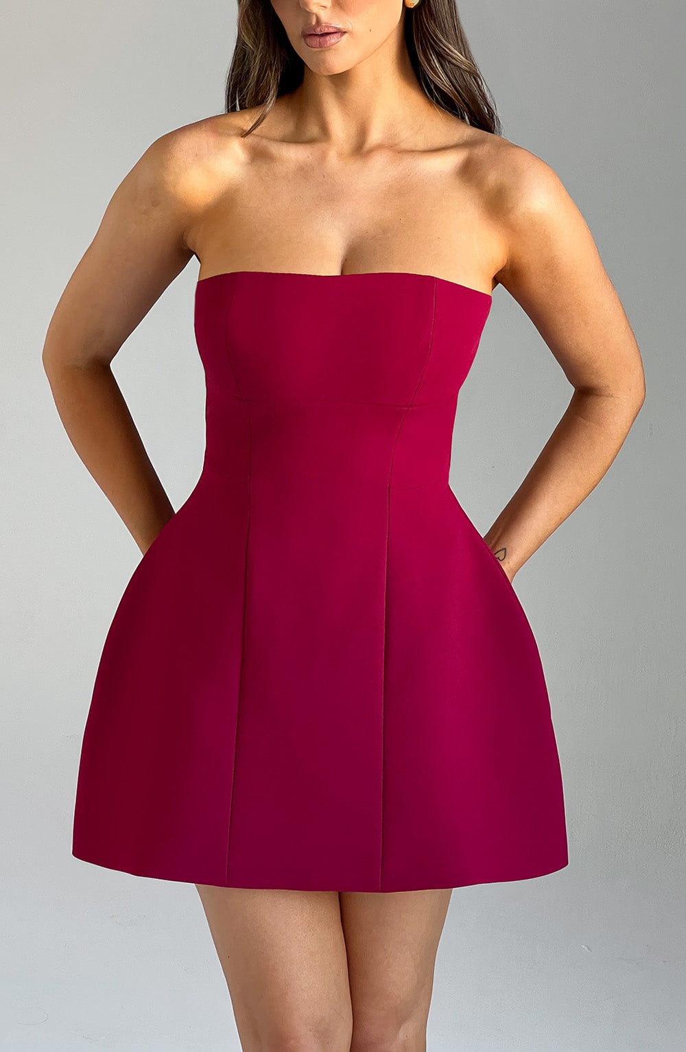 Rosie Mini Dress - Wine