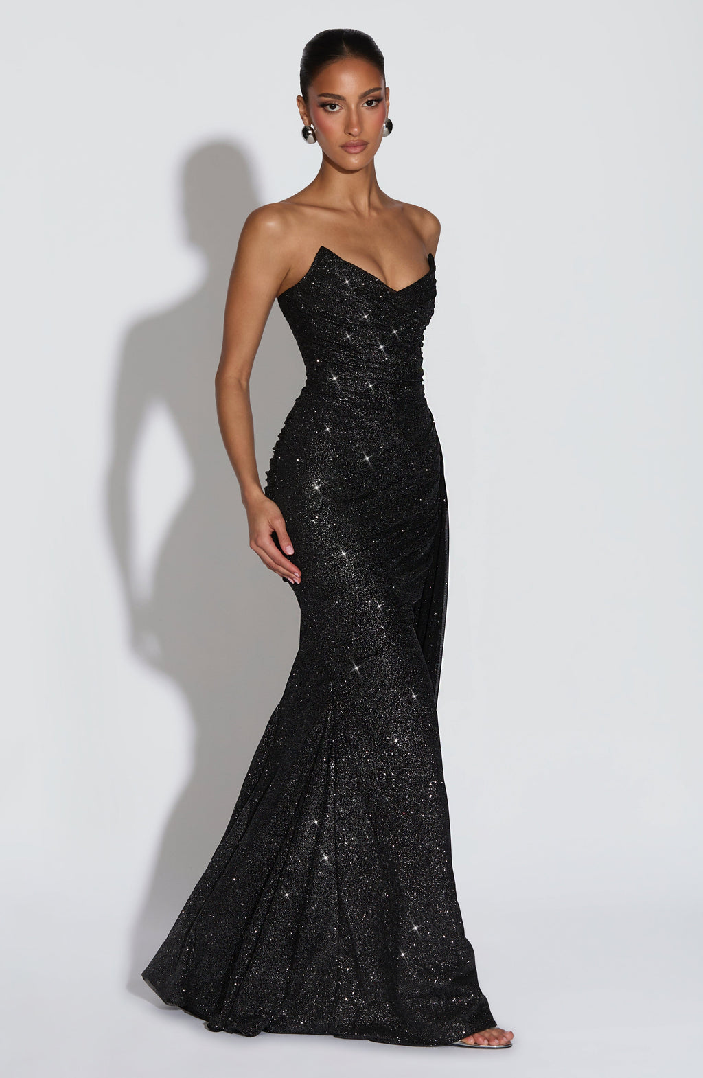Rita Maxi Dress - Black Sparkle