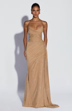 Rita Maxi Dress - Gold Sparkle
