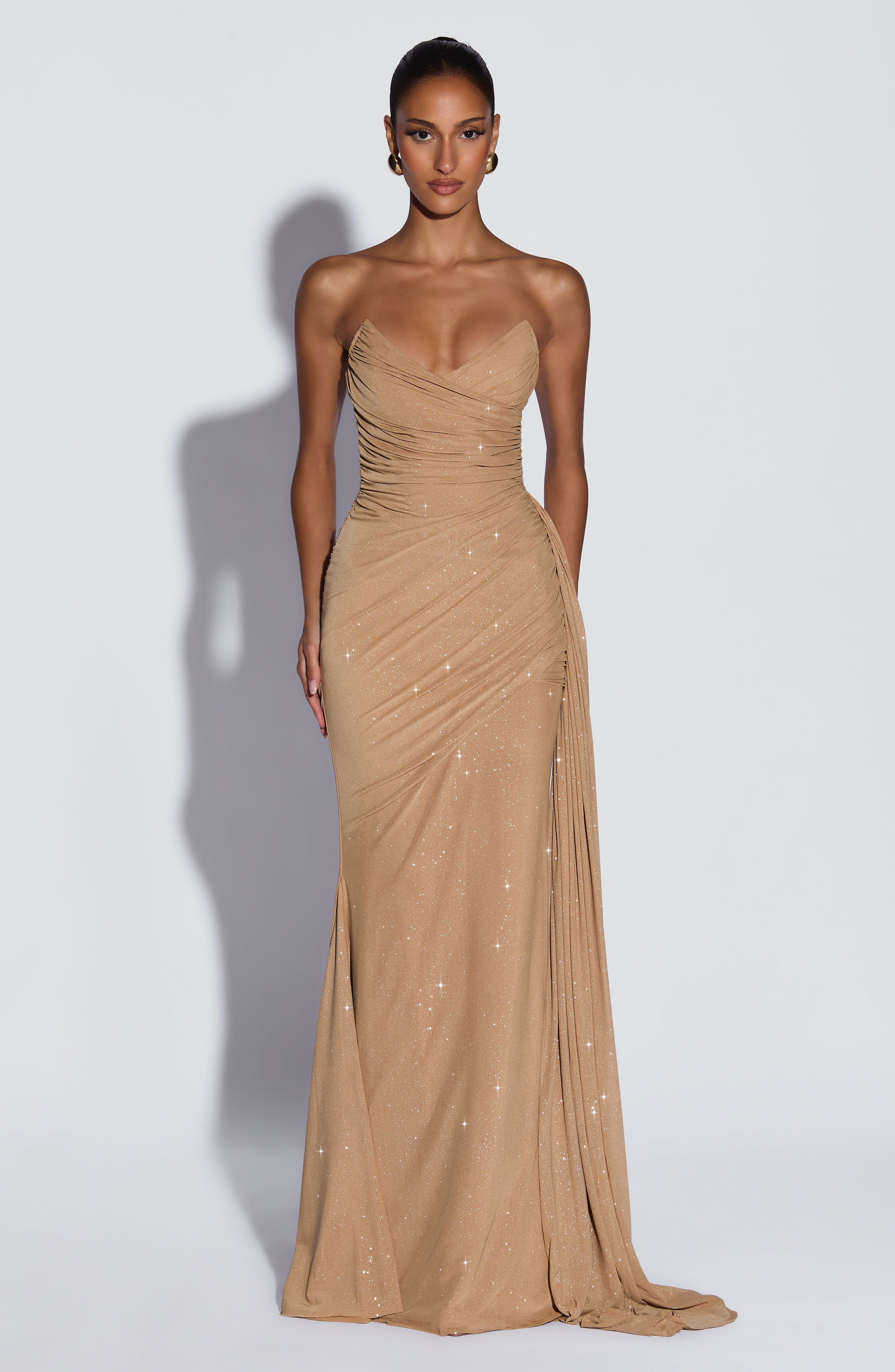 Rita Maxi Dress - Gold Sparkle