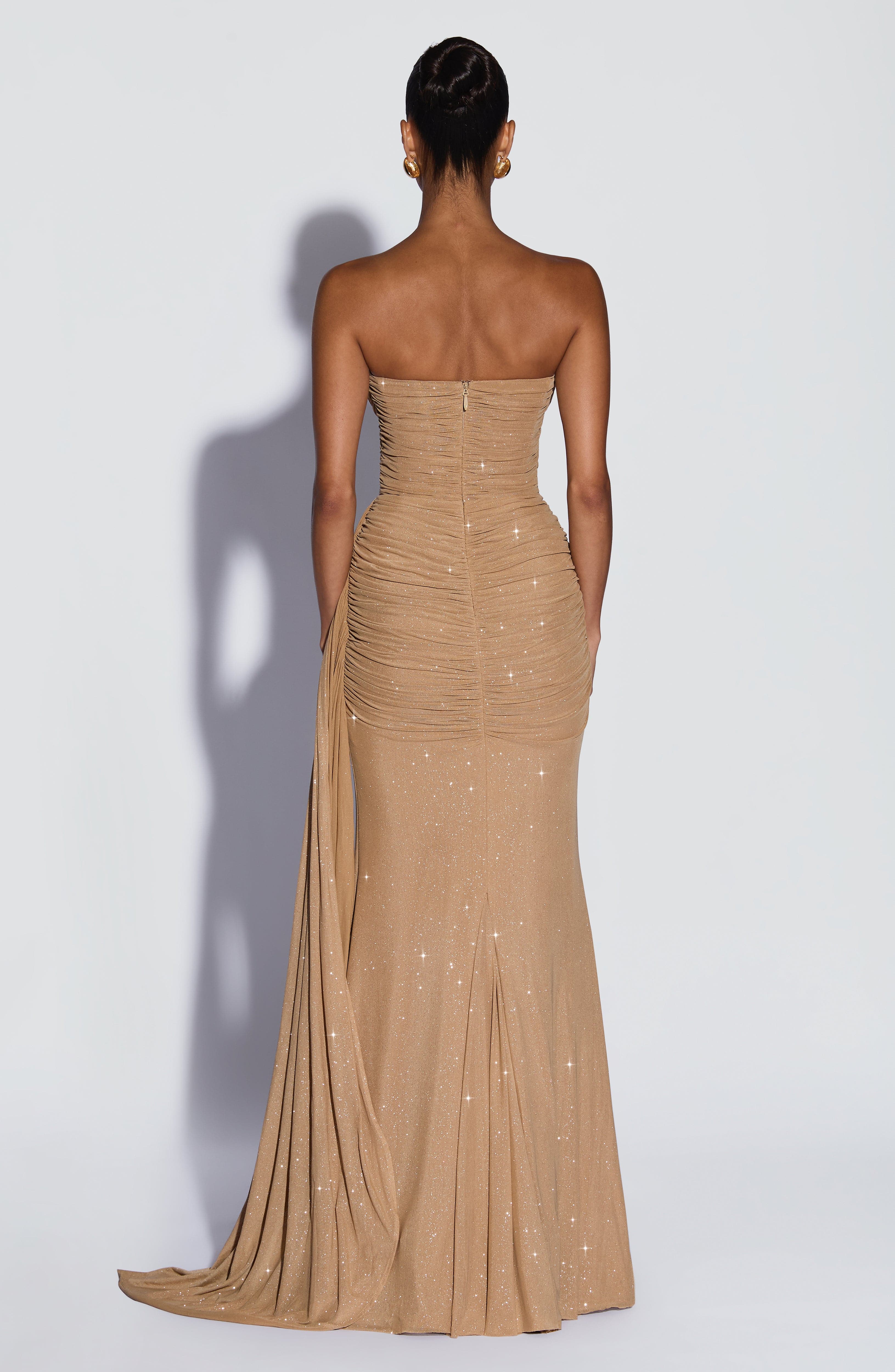 Rita Maxi Dress - Gold Sparkle