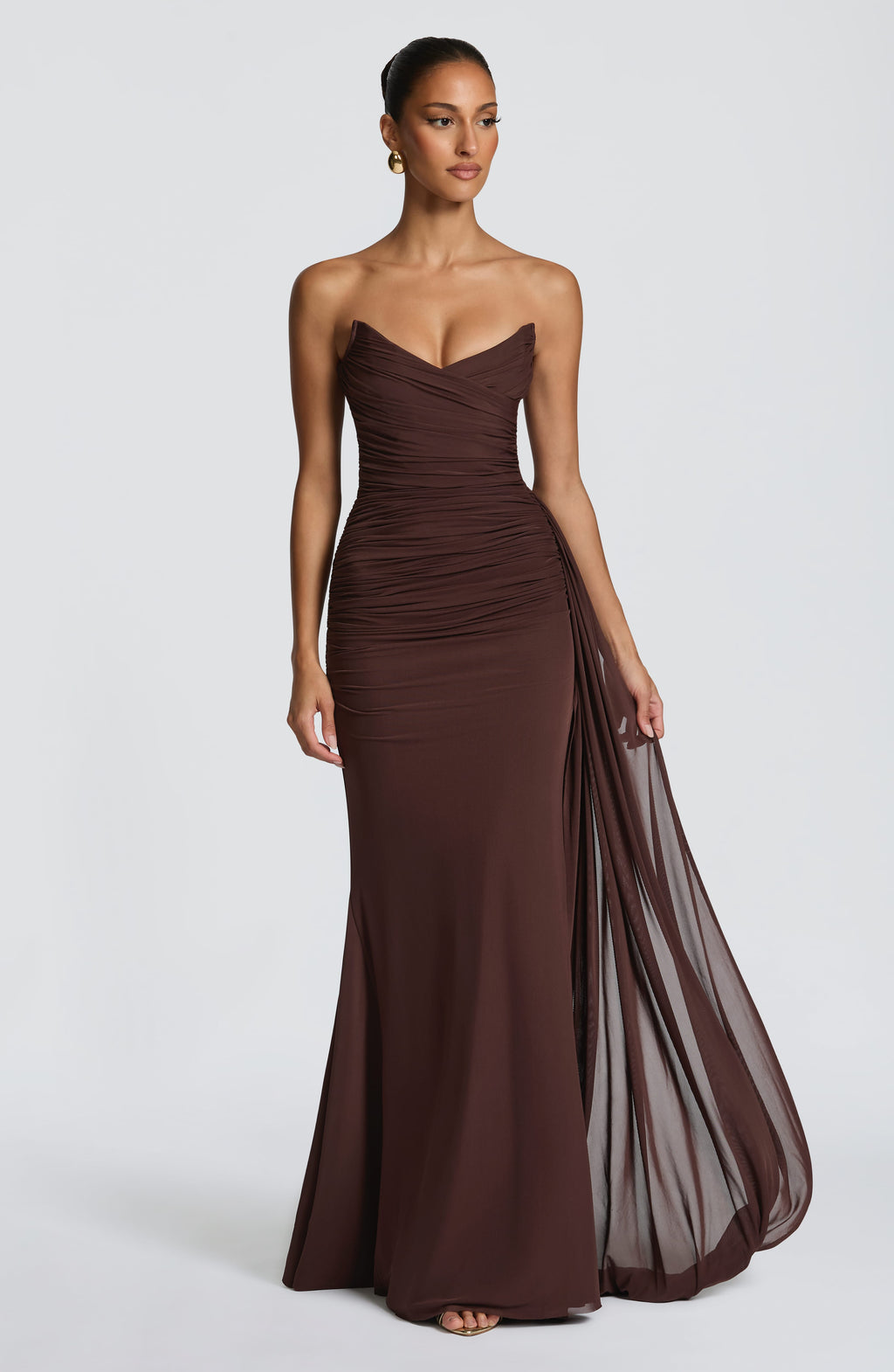 Rita Maxi Dress - Plum Brown