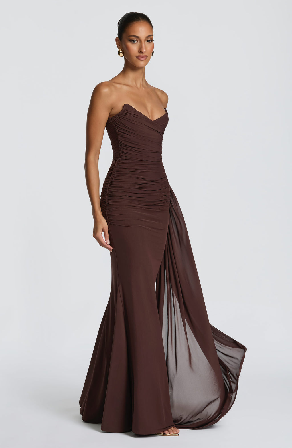 Rita Maxi Dress - Plum Brown