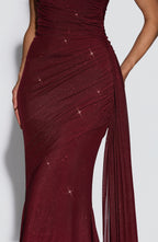 Rita Maxi Dress - Wine Sparkle