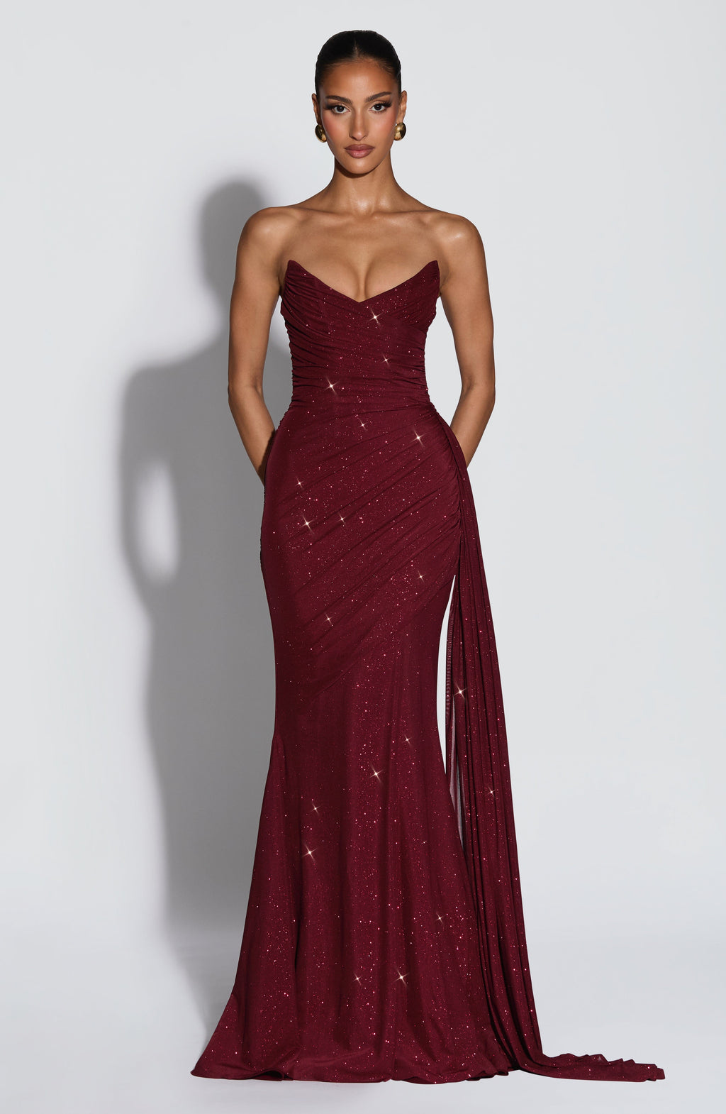 Rita Maxi Dress - Wine Sparkle
