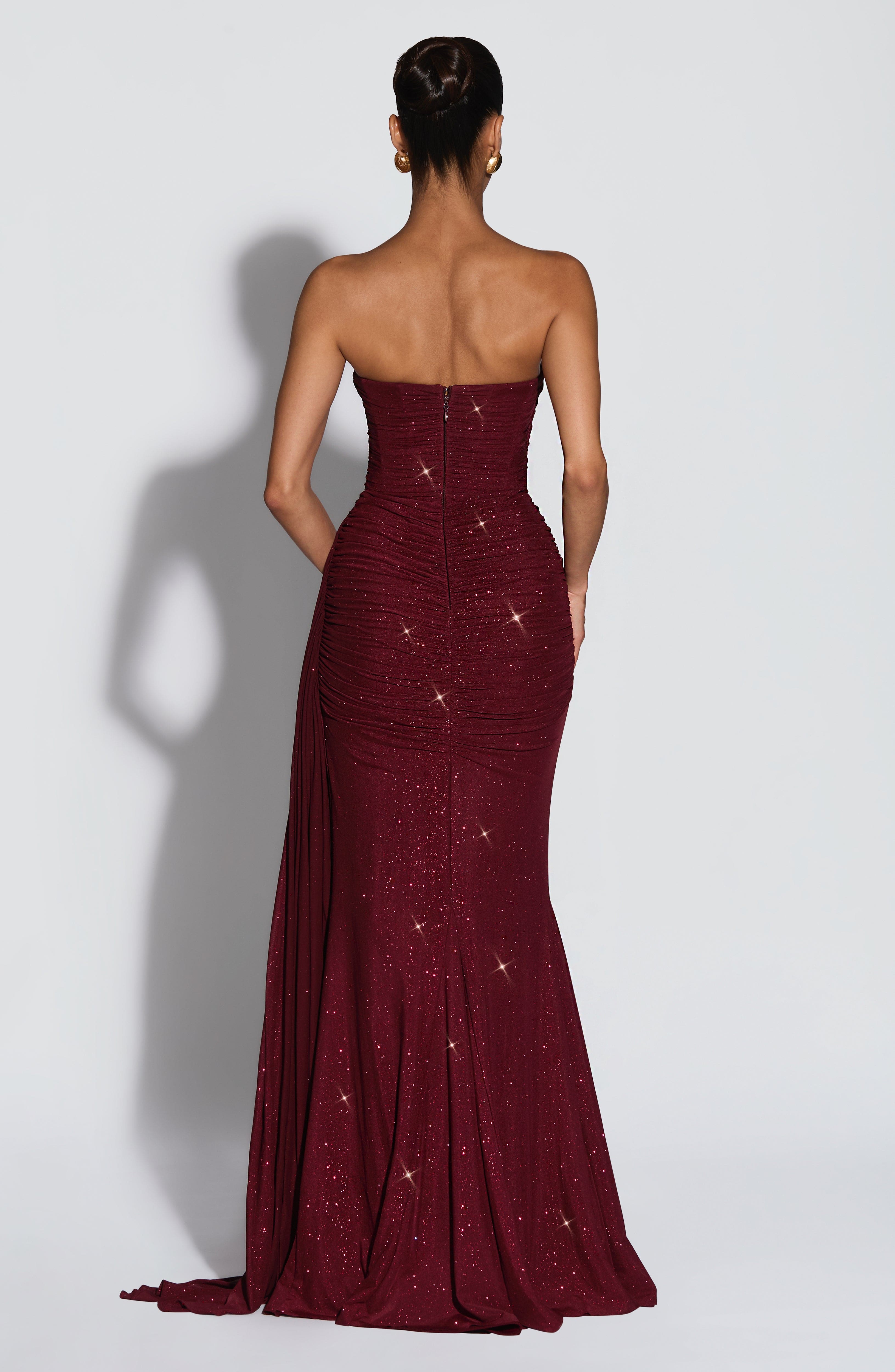 Rita Maxi Dress - Wine Sparkle
