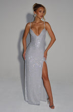 Holly Maxi Dress - Silver