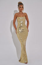 Ella Maxi Dress - Gold