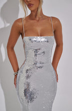 Ella Maxi Dress - Silver