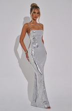 Ella Maxi Dress - Silver
