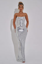 Ella Maxi Dress - Silver
