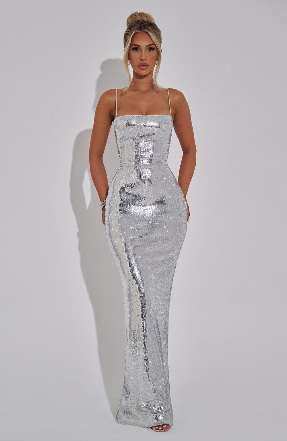 Ella Maxi Dress - Silver