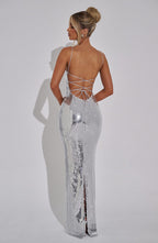 Ella Maxi Dress - Silver