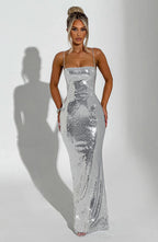 Ella Maxi Dress - Silver