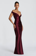 Carol Maxi Dress - Cherry Lacquer