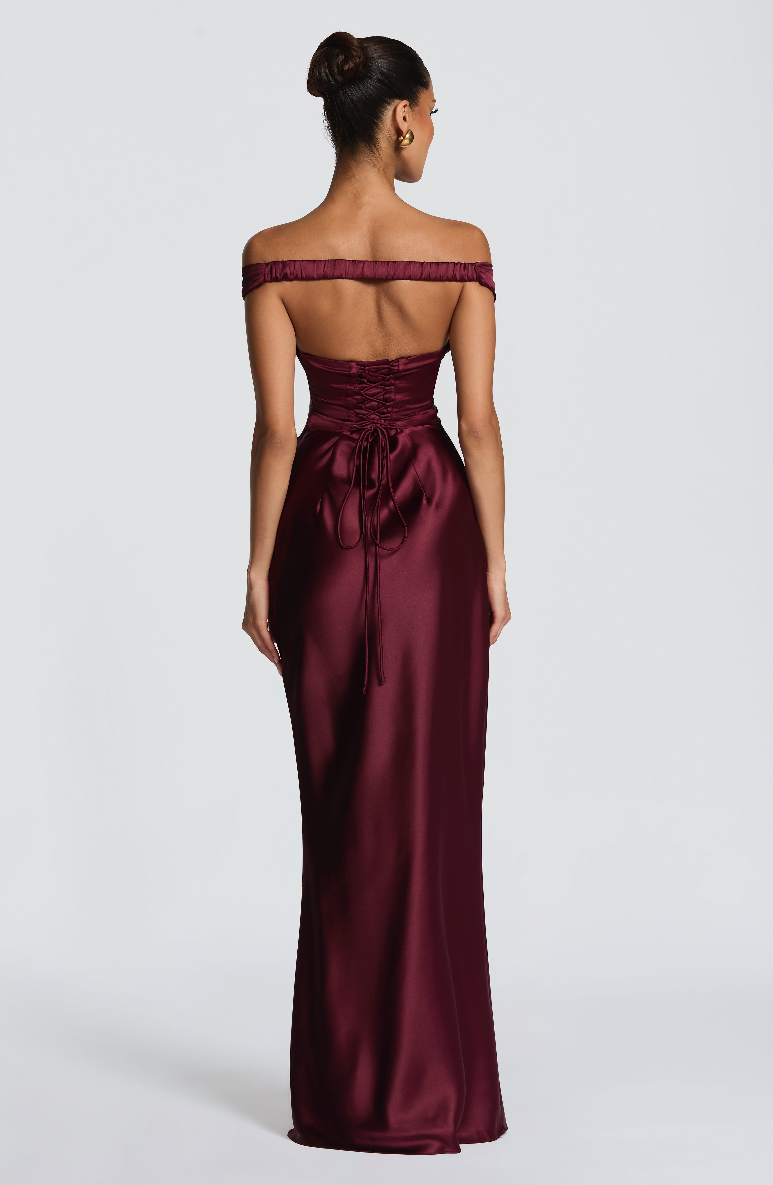 Carol Maxi Dress - Cherry Lacquer