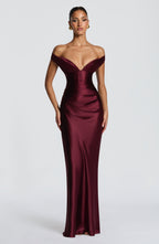 Carol Maxi Dress - Cherry Lacquer