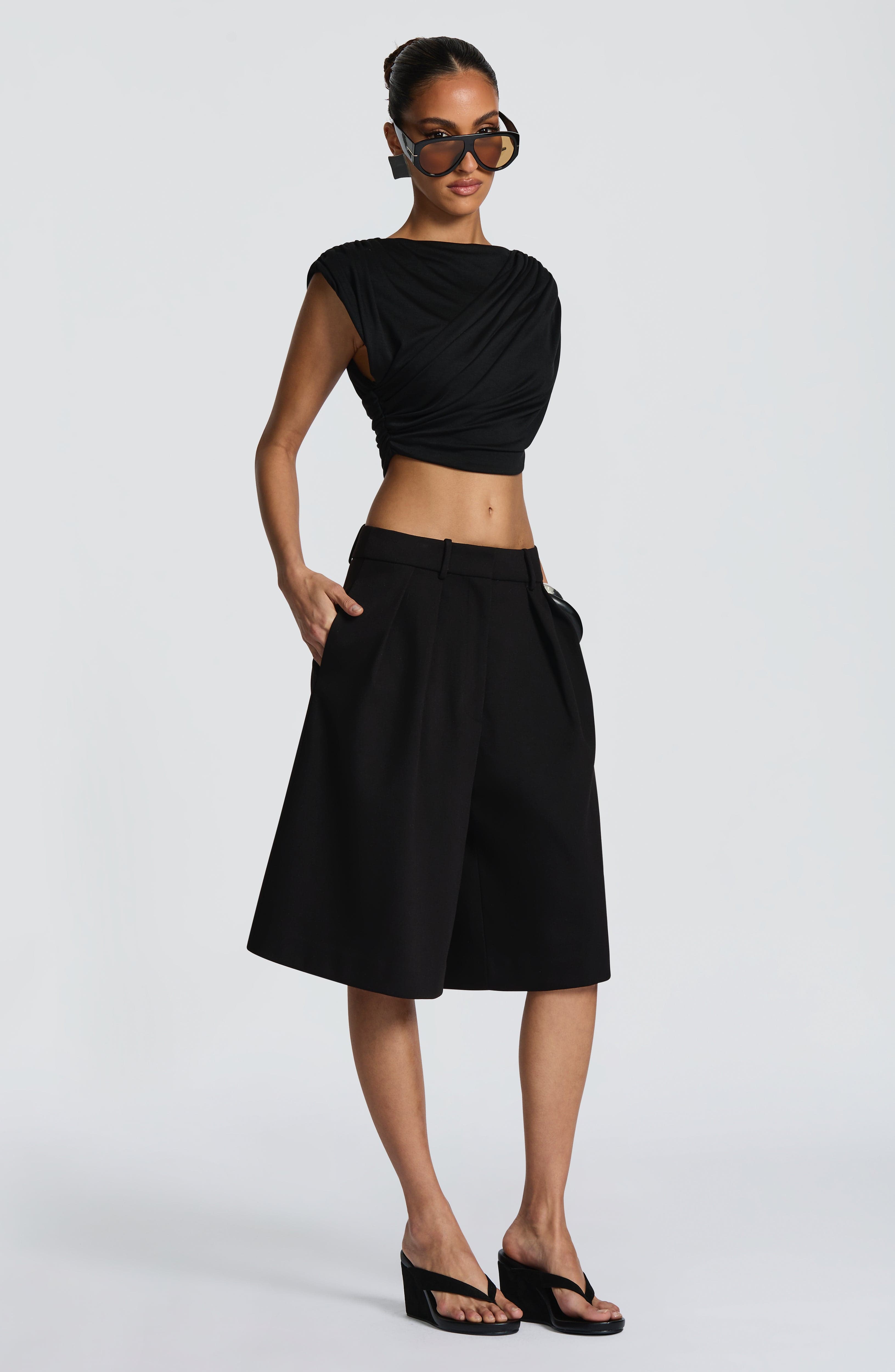 Gemma Bermuda Shorts - Black