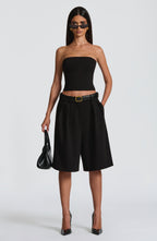 Gemma Bermuda Shorts - Black