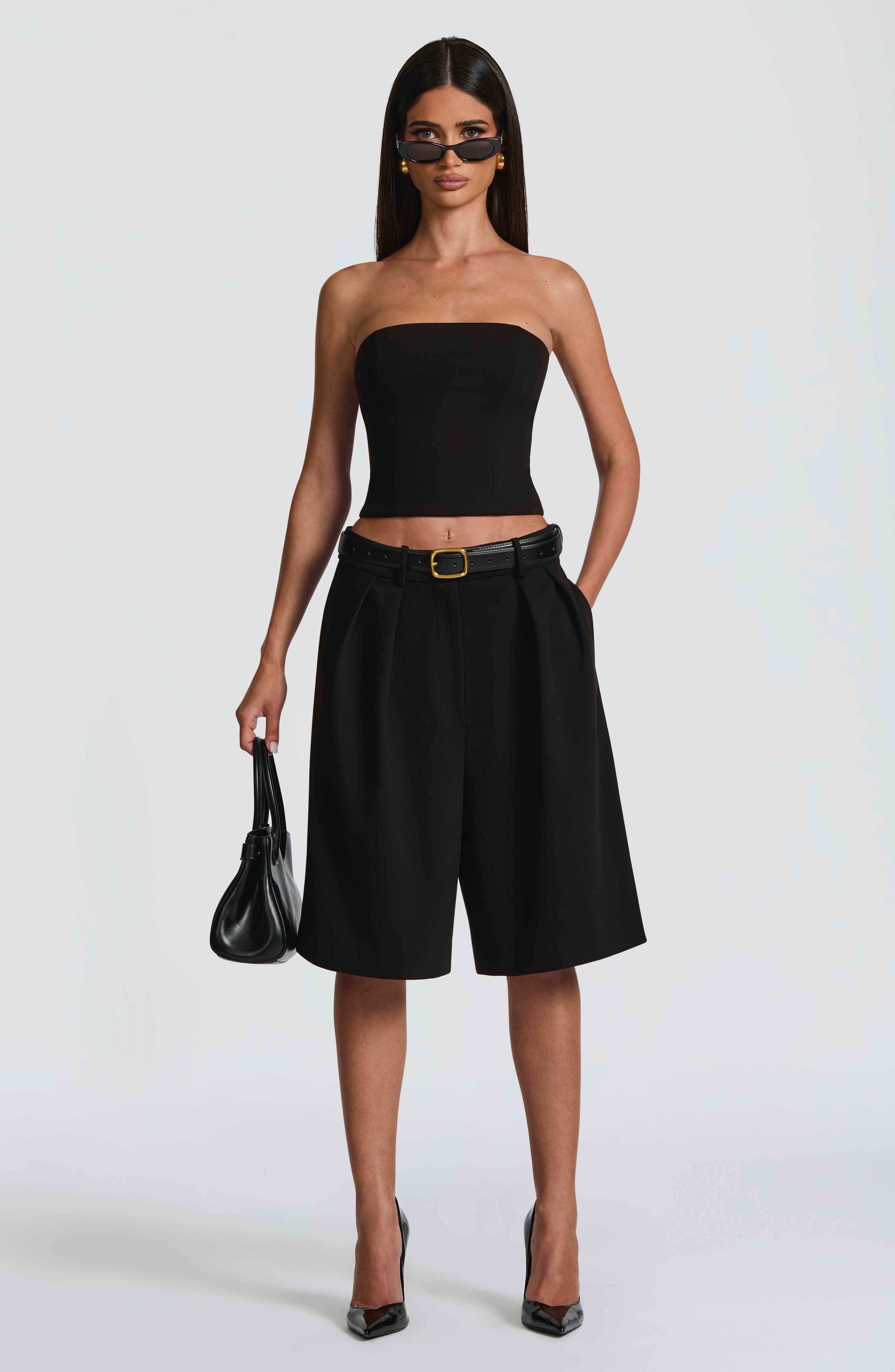 Gemma Bermuda Shorts - Black