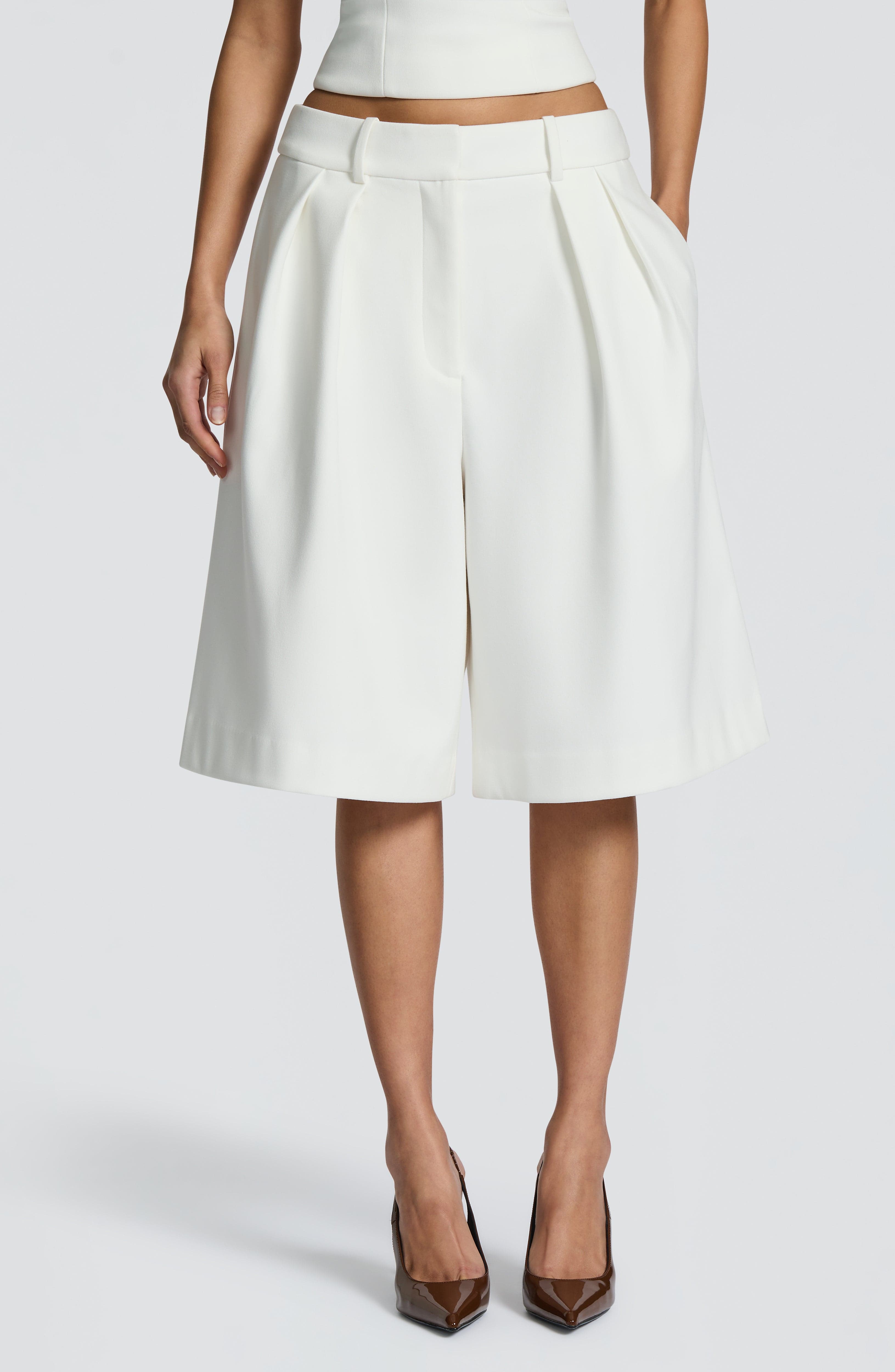 Gemma Bermuda Shorts - Ivory