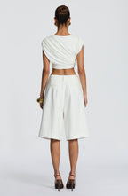 Gemma Bermuda Shorts - Ivory